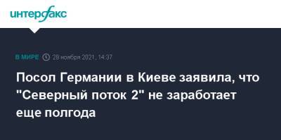 Посол Германии в Киеве заявила, что "Северный поток 2" не заработает еще полгода