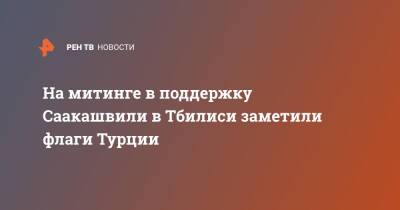 На митинге в поддержку Саакашвили в Тбилиси заметили флаги Турции