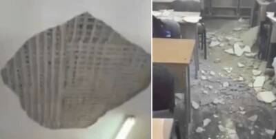 В одной из школ Одессы во время урока на учеников рухнул потолок