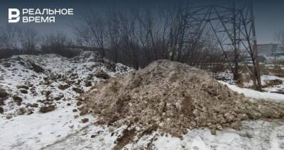 Казанцы пожаловались на несанкционированное складирование снега на улице Амирхана