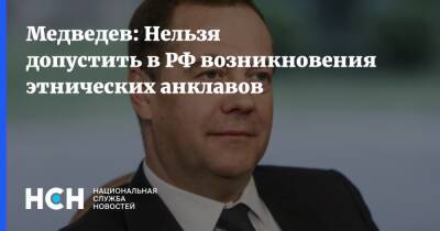 Медведев: Нельзя допустить в РФ возникновения этнических анклавов