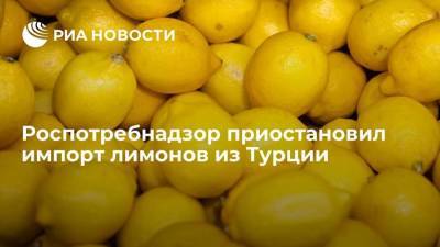 Роспотребнадзор приостановил ввоз лимонов из Турции из-за высокого содержания пестицидов