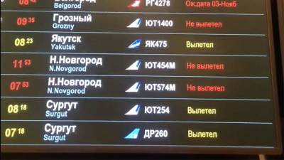 Более 30 задержанных рейсов вылетели из аэропорта Нижнего Новгорода