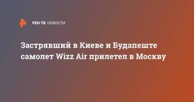 Застрявший в Киеве и Будапеште самолет Wizz Air прилетел в Москву