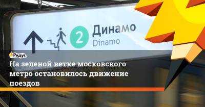 На зеленой ветке московского метро остановилось движение поездов