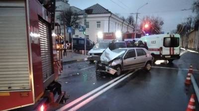 Водитель пострадала в ДТП в центре Минска