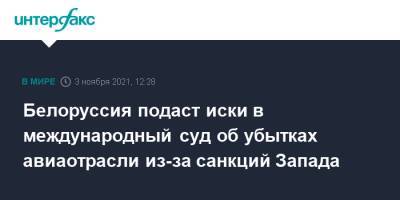 Белоруссия подаст иски в международный суд об убытках авиаотрасли из-за санкций Запада