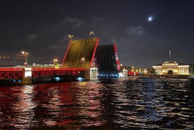 Дворцовый мост в День народного единства украсит праздничная подсветка