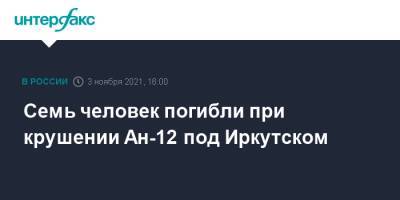 Семь человек погибли при крушении Ан-12 под Иркутском