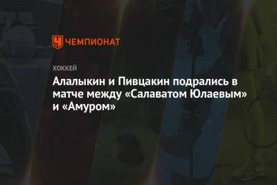 Алалыкин и Пивцакин подрались в матче между «Салаватом Юлаевым» и «Амуром»