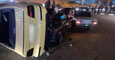 Четыре автомобиля столкнулись во Владикавказе, один человек пострадал