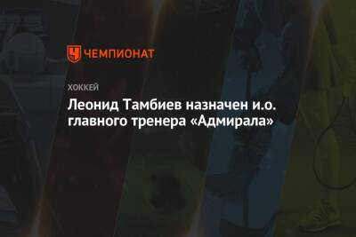 Леонид Тамбиев назначен и.о. главного тренера «Адмирала»