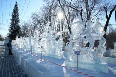 В Хабаровске открылся конкурс ледовой скульптуры «Амурский хрусталь»