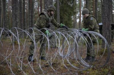 Эстонские резервисты готовятся к отправке на границу Польши и Белоруссии