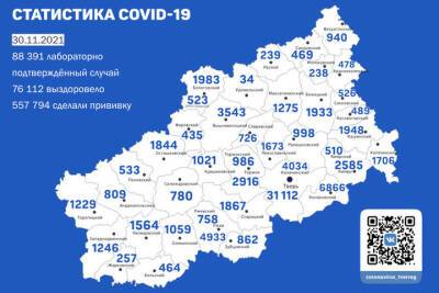 Появились новые данные о распространении коронавируса по Тверской области