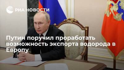 Путин поручил правительству и "Газпрому" проработать вопросы экспорта водорода в Европу