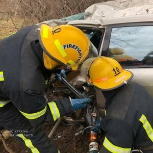 В Мелитопольском районе спасатели освободили водителя из искореженного авто. Фото