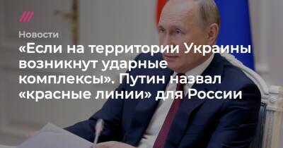 «Если на территории Украины возникнут ударные комплексы». Путин назвал «красные линии» для России