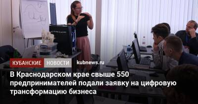 В Краснодарском крае свыше 550 предпринимателей подали заявку на цифровую трансформацию бизнеса