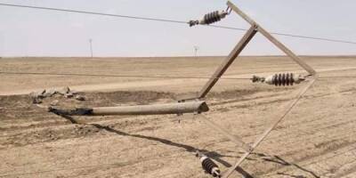 В Сирии боевики украли опоры линии электропередачи