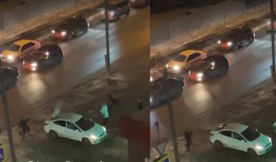 В Тюмени на улице Депутатской произошла драка. Пострадала только машина
