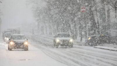 Обрушившийся на Петербург снегопад заблокировал движение в Шушарах