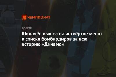 Вадим Шипачев - Сергей Светлов - Александр Мальцев - Владимир Юрзинов - Аркадий Чернышев - Анатолий Семенов - Шипачёв вышел на четвёртое место в списке бомбардиров за всю историю «Динамо» - championat.com - Москва