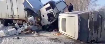 Под Новосибирском водитель получил переломы обеих ног в ДТП с грузовиком