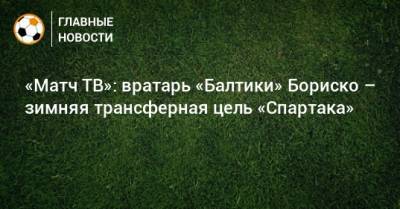 «Матч ТВ»: вратарь «Балтики» Бориско – зимняя трансферная цель «Спартака»