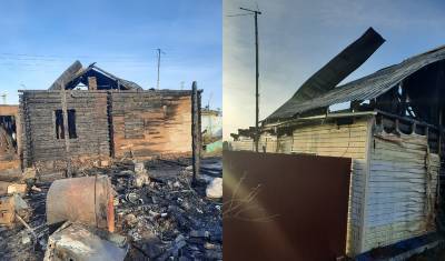 В тюменском селе у семьи с пятью детьми сгорел дом