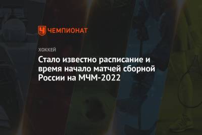 Стало известно расписание и время начала матчей сборной России на МЧМ-2022