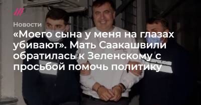 «Моего сына у меня на глазах убивают». Мать Саакашвили обратилась к Зеленскому с просьбой помочь политику