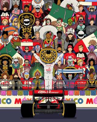 Плакат Alfa Romeo к Гран При Мехико вызывает вопросы