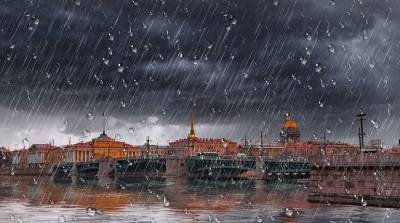 Петербург накроют тучи с дождем в выходные