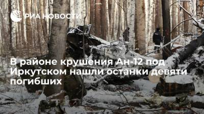 В районе крушения Ан-12 под Иркутском нашли останки всех девяти погибших