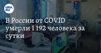 В России от COVID умерли 1 192 человека за сутки