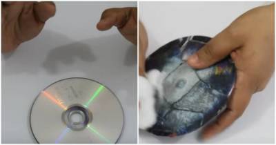 У вас есть ненужные CD-диски? Сделайте из них красивую и полезную вещь - skuke.net