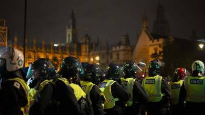 Восемь полицейских пострадали в столкновениях с протестующими в Лондоне