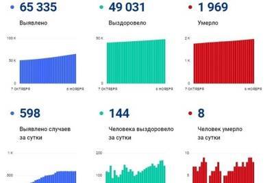 Еще 598 заболевших коронавирусом выявлено в Смоленской области 6 ноября
