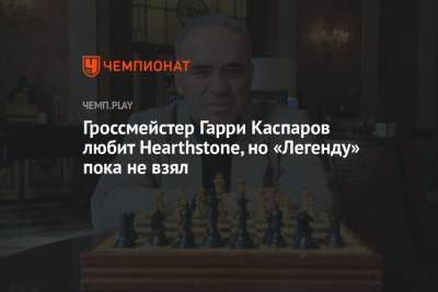 Гроссмейстер Гарри Каспаров любит Hearthstone, но «Легенду» пока не взял