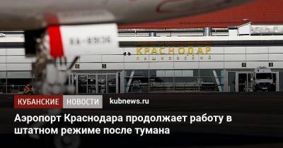 Аэропорт Краснодара продолжает работу в штатном режиме после тумана