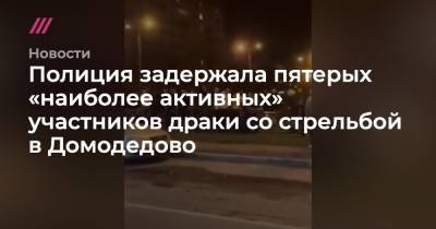 Полиция задержала пятерых «наиболее активных» участников драки со стрельбой в Домодедово