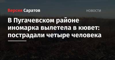 В Пугачевском районе иномарка вылетела в кювет: пострадали четыре человека