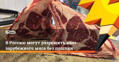 В Россию могут разрешить ввоз зарубежного мяса без пошлин