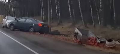 Групповое ДТП на трассе в Карелии произошло из-за опасного маневра автомобиля с прицепом