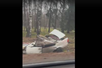 Молодые водитель и пассажир погибли в ДТП со столбом на Приморском шоссе
