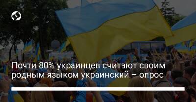 Почти 80% украинцев считают своим родным языком украинский – опрос