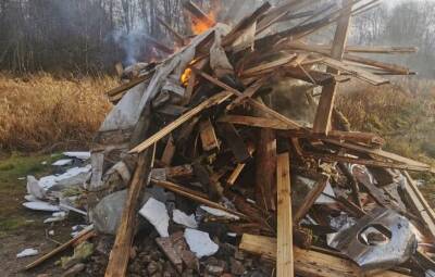 Строительный мусор возле реки Лемовжа в Волосовском районе может стать причиной вымирания рыб в водоеме
