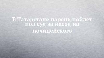 В Татарстане парень пойдет под суд за наезд на полицейского