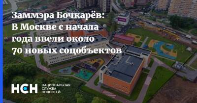 Заммэра Бочкарёв: В Москве с начала года ввели около 70 новых соцобъектов